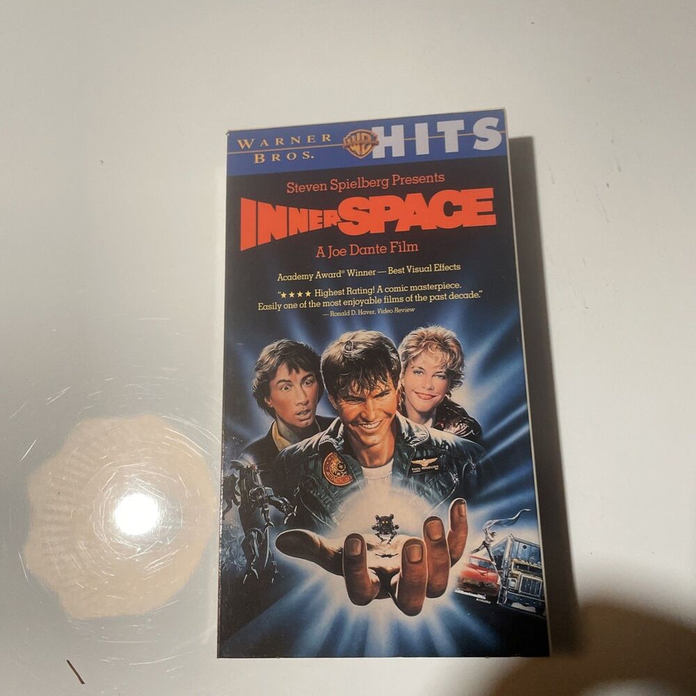 Vintage 80s Innerspace Movie VHS Tape Classic Retro Blue NTSC Media